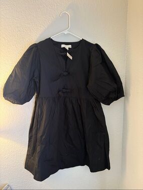Maurices Black Tie-Front Tunic Top